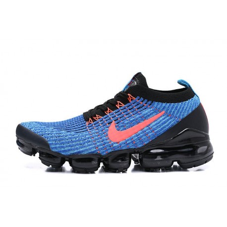 W/M Nike Air VaporMax Flyknit 3 Black Blue Running Shoes AJ6900 015