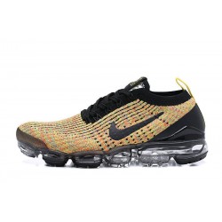 W/M Nike Air VaporMax Flyknit 3 Black Yellow Running Shoes AJ6900 006