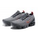 W/M Nike Air VaporMax Flyknit 3 Grey Red Running Shoes AJ6900 012