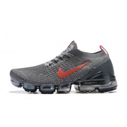 W/M Nike Air VaporMax Flyknit 3 Grey Red Running Shoes CT1270 001