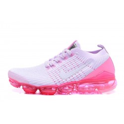 WMNS Nike Air VaporMax Flyknit 3 White Pink Running Shoes AJ6910 005