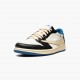 Fragment Design X Travis Scott X Jordan 1 Retro Low White/Black-Royal- Sail