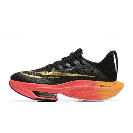 Nike Air Zoom Alphafly Next 2 Mens Black Gold Running Shoes