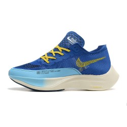 Nike ZoomX VaporFly NEXT Mens Blue Yellow Running Shoes