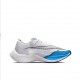 Unisex Nike ZoomX VaporFly NEXT White and Blue Running Shoes