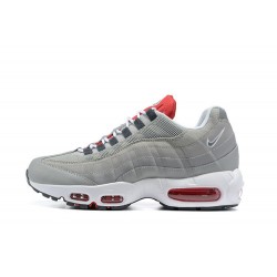 Mens Nike Air Max 95 TT Grey White and Red Running Shoes