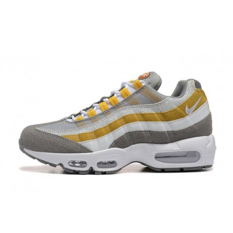 Mens Nike Air Max 95 TT Grey Yellow White Running Shoes DM0011 010